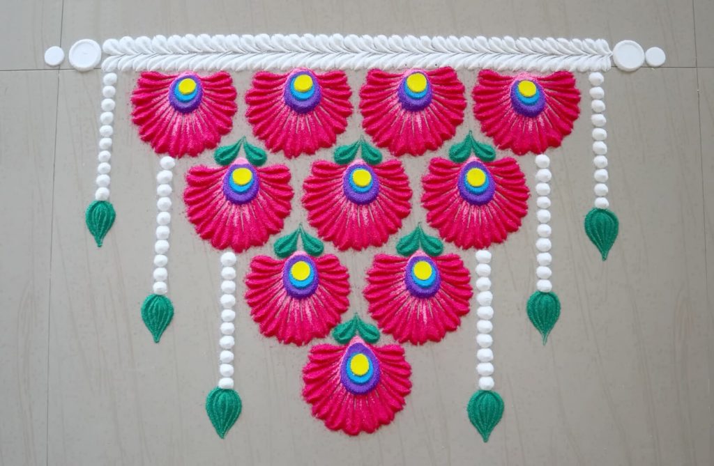 Simple and small rangoli